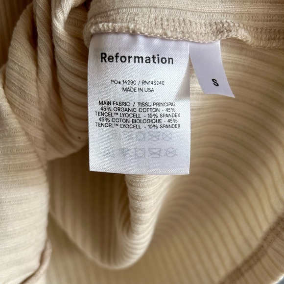 Reformation “Lizzie” Top// Beige, Size Small - Picture 6 of 6